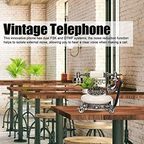 Telefone vintage da Sanpyl, clássico estilo de estilo europeu Retro com sistemas duplos de FSK e DTMF rediais para o quarto da sala da sala de estar e um presente