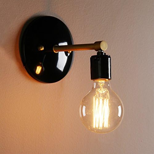 Permo Industrial Scandinavian Mini Sole Sconce Antique acabado 1 luz de parede de parede lâmpada de parede