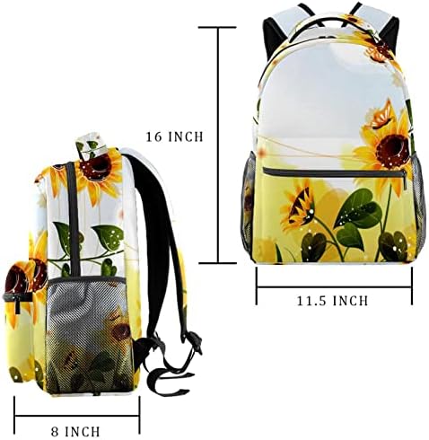 VBFOFBV UNISSISEX Adult Mackpack Com para trabalho de viagem, Sunflower Butterfly Summer