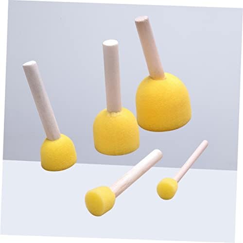 Toyvian 5pcs círculo de círculo de crianças terno de pincel redondo pincel pincel para crianças pincel de espuma de espuma infantil