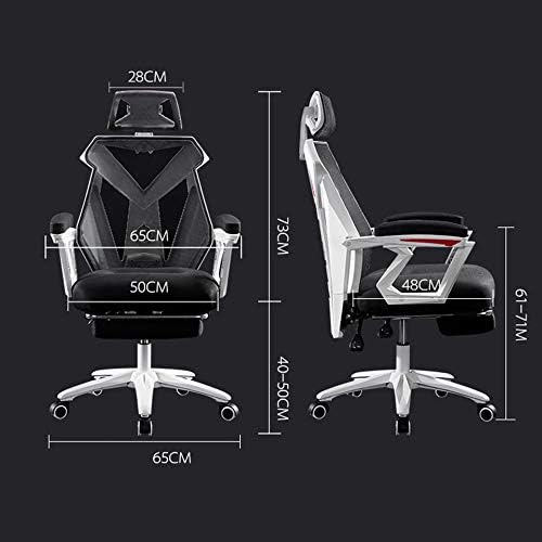 Paddia Racing Gaming Office Chair com massagem Lombar Suporte, Cadeira de mesa ajustável de 360 ​​° ergonômico, couro de PVC alto com braços ajustáveis ​​em 4D, cadeira de jogadores esportivos reclináveis ​​esportivos