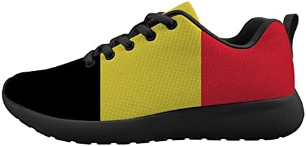 Owaheson Belgium Flag Men's Cosushing Shoe Athletic Athletic Tennis Shoes Sneakers de moda