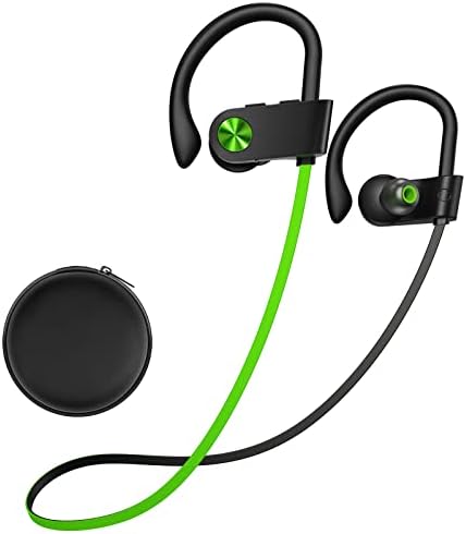 Fones de ouvido Poiuzet Bluetooth, fones de ouvido esportivos sem fio à prova d'água ipx7, fones de ouvido estéreo de estéreo