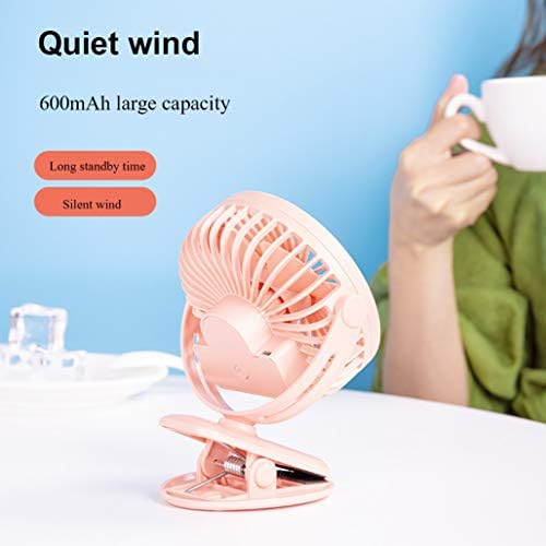 Fãs de mesa Mini fã de clipe de mesa USB, ventilador portátil 720 ° Fan silencioso pessoal, para carrinho de bebê acampamento