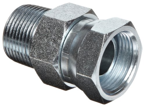 Dixon 1404-12-12 Adaptador de ajuste de tubo hidráulico de aço banhado por zinco, 3/4 -14 NPTF macho x 3/4 -14 npsm