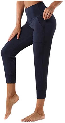 GDJGTA Women's Thermal Yoga Pants Alta cintura Controle de lã de lã forrada de perneiras de inverno Executando calças justas com
