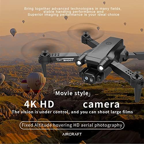 RC Quadcopters, drone de controle remoto 4K Pro com câmera 4K HD, Quadcopter de Evitação de Obra de Obstacas, uma chave de decolagem/pouso,