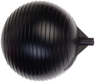 Válvula kerick pf06 bola de flutuação de esfera de polietileno, diâmetro de 6 , 6, feminino feminino de 1/4 , preto