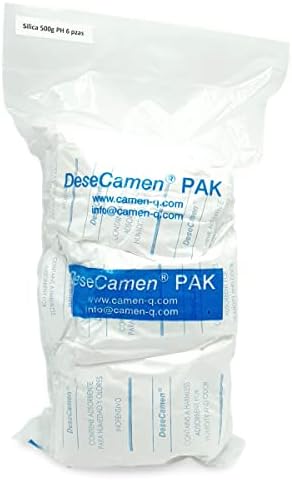 Pacotes de sílica gel 500 grama [6 pcs] umidade de desumidificador de desumidificador de absorvedor de umidade