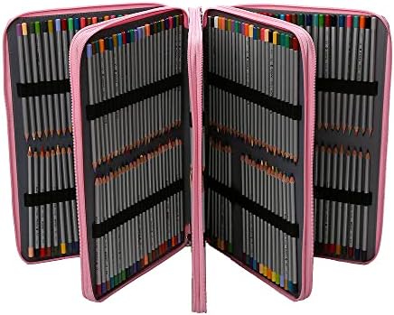 LBXGAP colorido portátil 384 slots Organizador de case de lápis com padrão de impressão para lápis de aquarela prismacolor, lápis