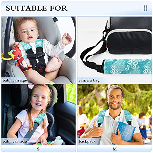 Tampas de cinto de segurança de água azul 2 tampas de assento de carro de embalagem Casas de cinto de segurança super macias para adultos bebês