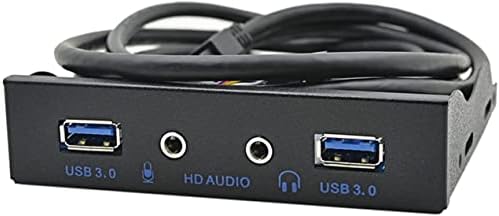 Zona c 3,5 Baía de disquete alta velocidade 5 gbps 20pin 2 Porta USB 3.0 Hub HD Audio 3,5 mm Interface do fone de ouvido