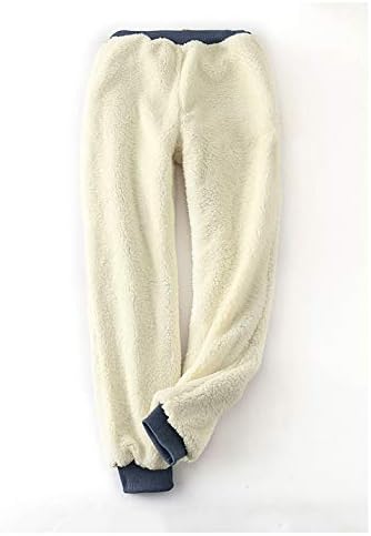 Hongsui Women WhiM Warm Warm Fleece Athletic Sweetpants Sherpa Alinhados calças