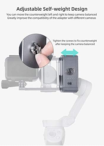 Adaptador de alumínio da liga de alumínio Hooshion Clipe de ajuste de câmeras de ação com holer de contrapeso Compatível com
