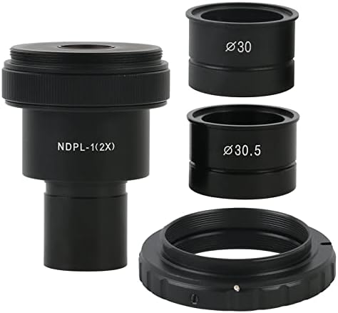 Kit de acessórios para microscópio para adultos 1 2x câmera SLR T2 Montagem do adaptador de ocular ajustável 23,2mm 30mm 30,5mm Microscop
