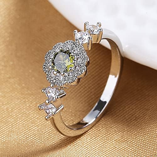 Moda requintada anel de zircão verde para mulheres Presentes de jóias de jóias de jóias Tamanho do anel de cobra 10