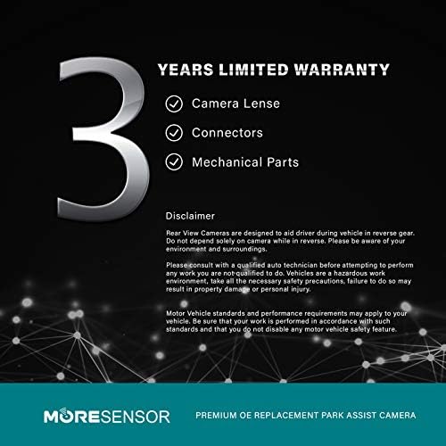 Câmera de backup de assistência do parque moreSensor | Substituição direta de OE para ES7Z-19G490-A | Compatível com Ford Fusion 2013- Todos os modelos | CFD-005