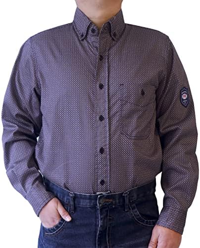 Camisas bocomais FR para homens Impressa roupas de chama xadrez de 6,5 onças de algodão camisetas de soldagem NFPA2112 CAT2