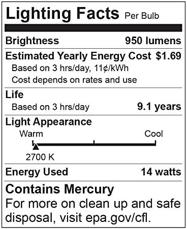 Iluminação GE 66662 Energia Smart Dimning CFL 14 watts 900 lúme