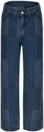 Ethkia plus size women calça as mulheres primavera feminina 2023 Design Desense Jacquard perna larga cintura alta solta