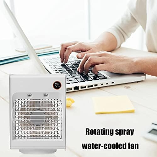 Zifei mini ar condicionado ventilador usb recarregável spray de água rotativa umidificador multifuncional ventilador