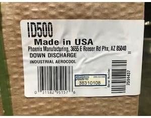 AeroCool Phoenix Manufacturing Inc 185237 470-9875 CFM Comercial Industrial Series Downflow Cooler/Motor Motor e Seção Molhada