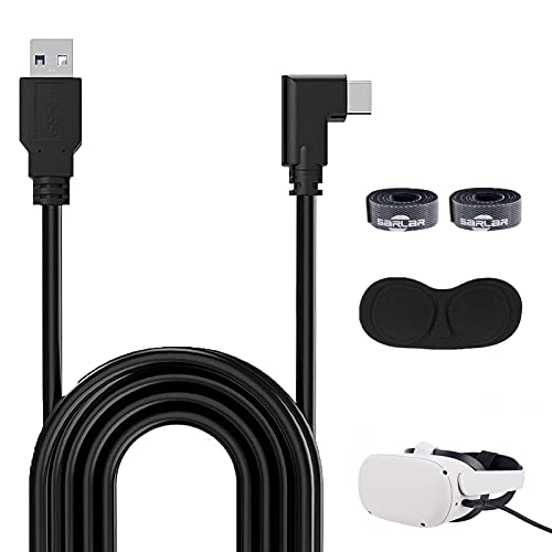 Sarlar Link Cable 16ft para Oculus Quest 2 USB 3.0 a C, conectando fone de ouvido VR ao PC para jogos, transferência