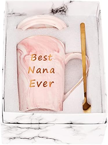 Melhor Nana Ever Mug Nana Coffee Caneca Nana Presentes de aniversário Presentes do dia das mães para Nana avó do neto neto de 14 onças da caixa de presente