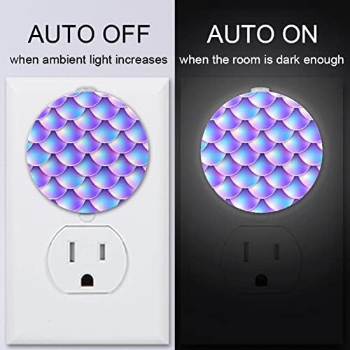 2 Pacote de plug-in Nightlight LED Night Light com sensor de entardecer para o amanhecer para o quarto de crianças, viveiro,