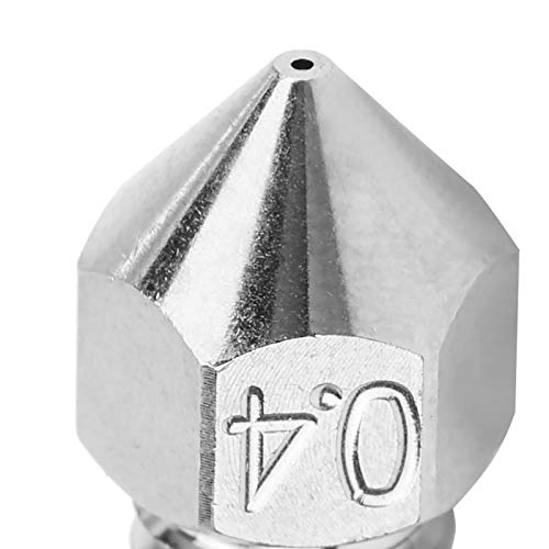 Bocais de extrusora fafeicy, bocais de impressora 3D para mk8 0,4 mm níquel de níquel extrusora de latão bico de impressão bico