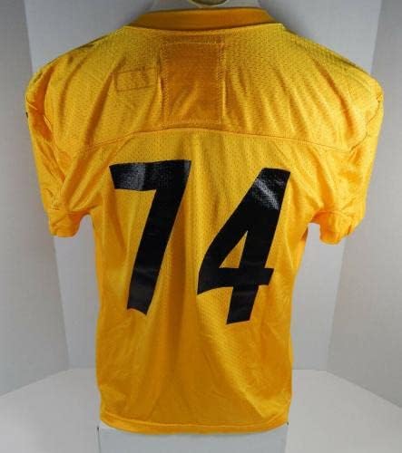 2020 Pittsburgh Steelers 74 Jogo emitido Jersey de treino amarelo 873 - Jerseys não assinados da NFL usada