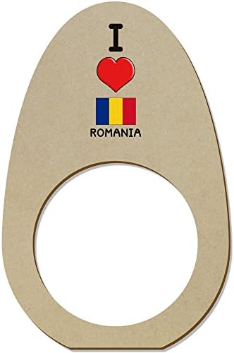 Azeeda 5 x 'I Love Romênia' Ringos/suportes de guardanapo de madeira da Romênia