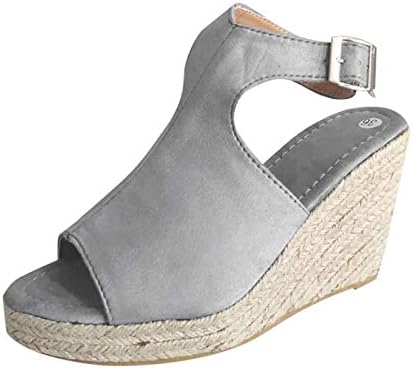 Sandálias de Osborniool para Mulheres Vestido Verão, Plataformas Casuais Femininas Custas Sandals Womens Hollow Saudes