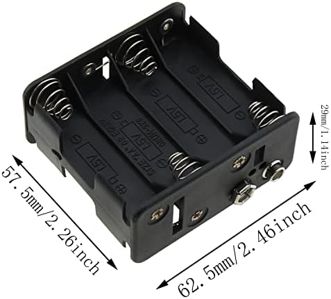 Titular da bateria ZZHXSM 2set 8x1.5V AA Caixa de bateria de espessura com tipo t tipo de bateria com fio Snap Snap Conector, caixa