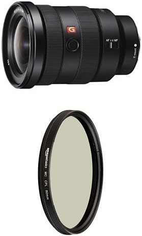 Sony Sel1635gm 16-35mm f/2.8-22 Lente da câmera com zoom, lente de polarizador preto e circular-82 mm
