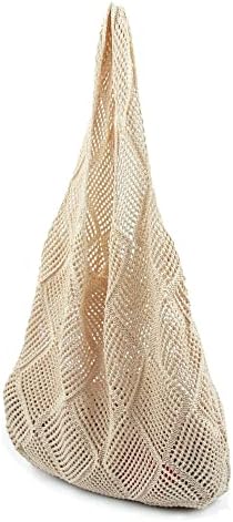 Bolsa de crochê estizimn para mulheres bolsas de ombro bolsas tricôs hobo saco hobo estética feita artesanal tecendo grande