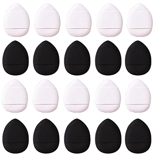 Salocy Mini Puff de dedos, 20 PCs Power Poff Puff Mini Maquiagem Puff de esponja para Foundation Cosmético Ferramentas de Maquiagem