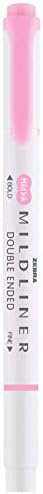 Zebra Pen Mildliner Double Termed Highlighter Set, 8-Pack e Mildliner Highlighter de ponta dupla, pontas largas e finas, variadas