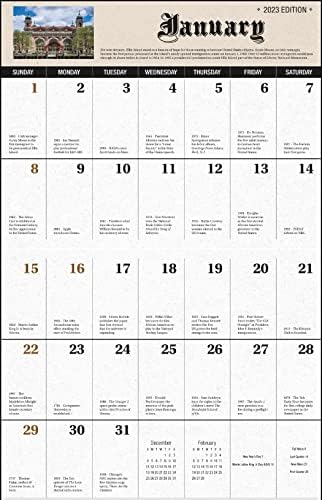 História diária Big Block 2023 Calendário de parede suspensa - 19 x 11 2023 Planejador de compromissos mensais e organizador. Fatos diários sobre a história americana tornam esse calendário interessante o ano todo.