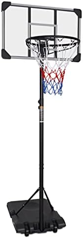 Haokang Portable Basketball Hoop de 7 pés de altura-Sistema de suporte justa de 28/32 polegadas com rodas para adolescentes externos