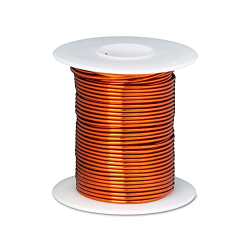 Fio de ímã, 240 ° C, fios de cobre esmaltados pesados, 16 awg, 2 oz, 16 'de comprimento, 0,0545 de diâmetro, natural