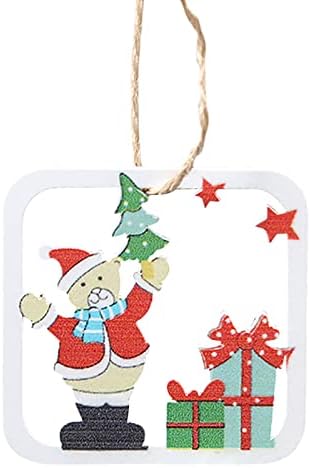 Lustre feliz natal sinal de madeira pendurada letreiro festivo pingente árvore de Natal pendurada ornamento para grinaldas decoração de casa prateleira de mesa suspensa