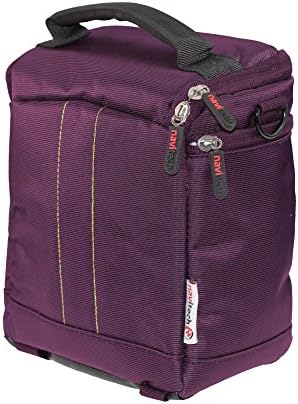 Navitech Purple Protective Portable portátil caixa binocular e bolsa de viagem compatível com o Leica DuoVid 8 + 12 x 42
