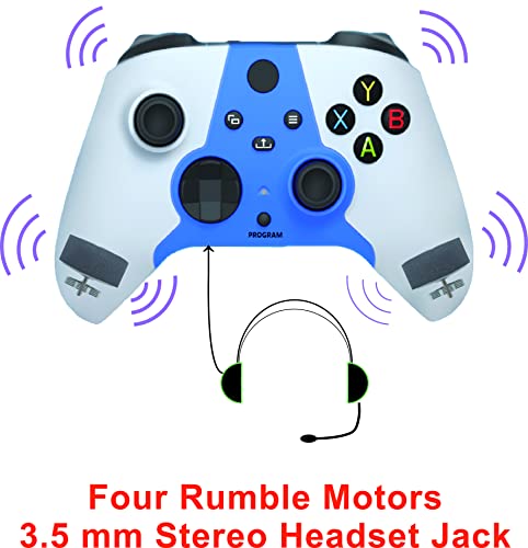Controlador sem fio aprimorado para série Xbox x | s, controlador de videogame com 4 botões remappable, 4 vibração do motor, conector