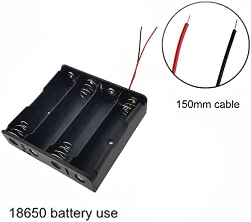 3,7V Battery Case do porta -bateria, 2 PCs caixas de armazenamento de bateria DIY, suporte de bateria de 4 lâmina, 4 slots em estojo