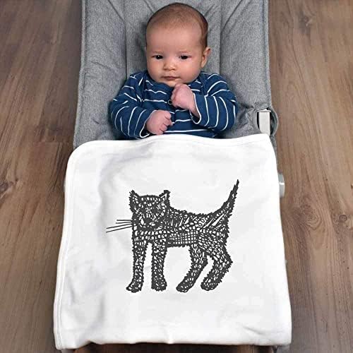 Azeeda 'Standing Dog' Cotton Baby Blain / Shawl