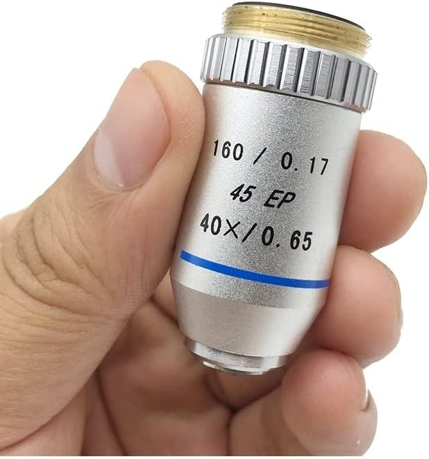 Acessórios para microscópio de laboratório 4x/10x/40x/100x lente objetiva achromática semi-planal 195 mm Distância conjugada para microscópio biológico 160/0.17 45EP