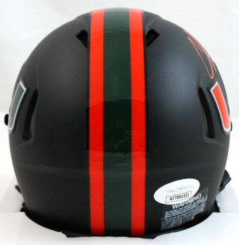 Andre Johnson autografou Miami Hurricanes Nights Speed ​​Mini Capace