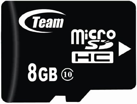 8GB CLASSE 10 MICROSDHC Equipe de alta velocidade 20 MB/SEC CARTÃO DE MEMÓRIA. Cartão rápido em chamas para o Samsung