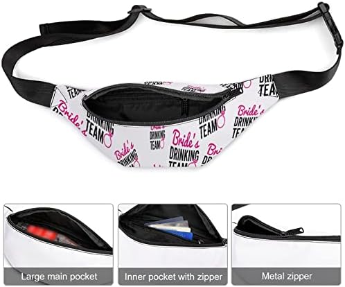 Bride's Drinking Team Cintura Fanny Packs for Men Momen Sports Belt Bet Crossbody Print